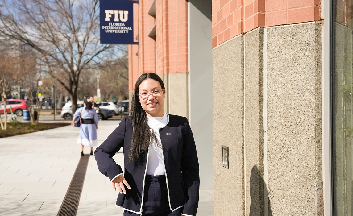 Honors College student in business attire