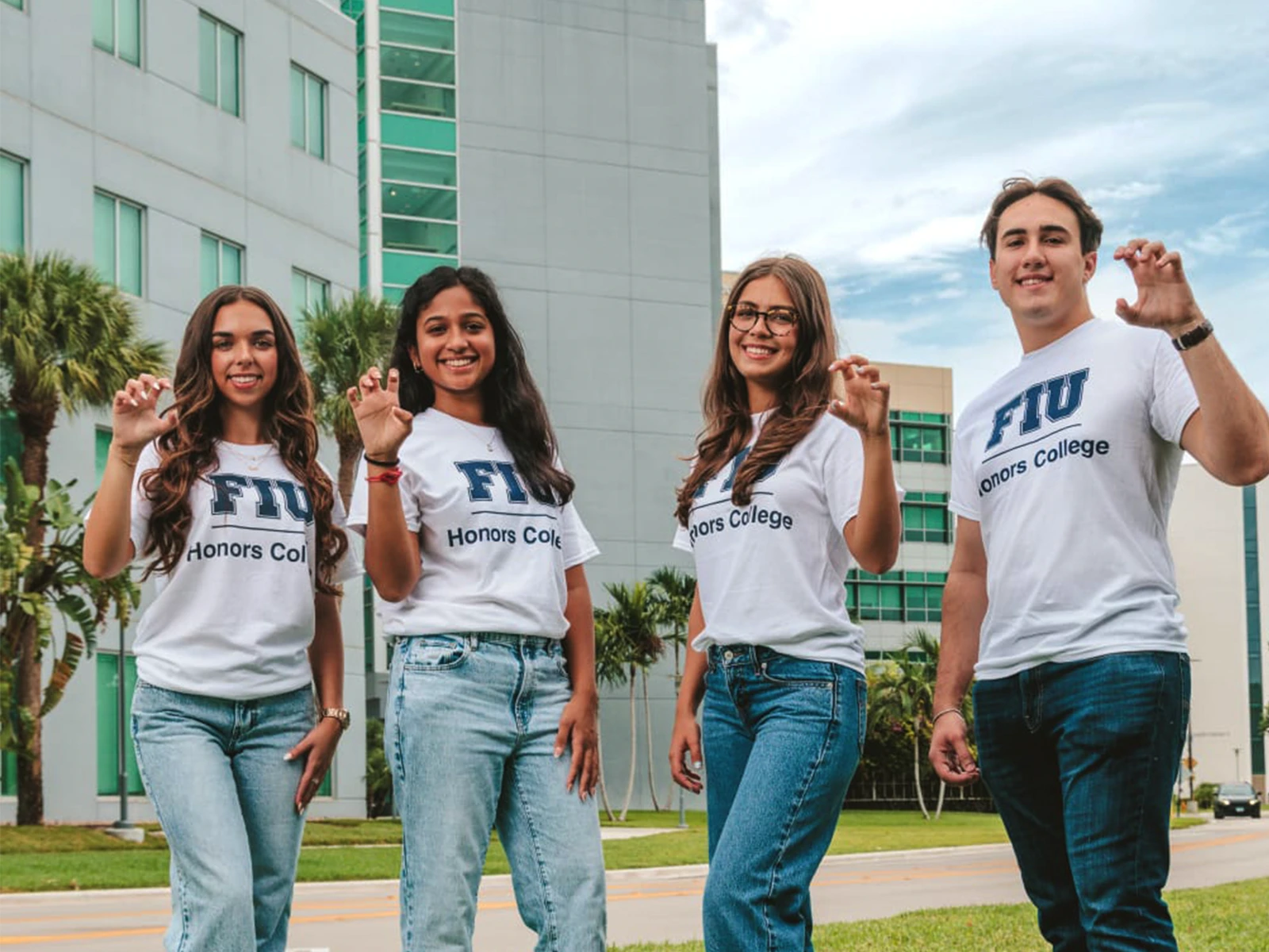 From left to right: Melissa Hernandez, Revati Sabat, Olivia Jose and Angelo Azzaretto