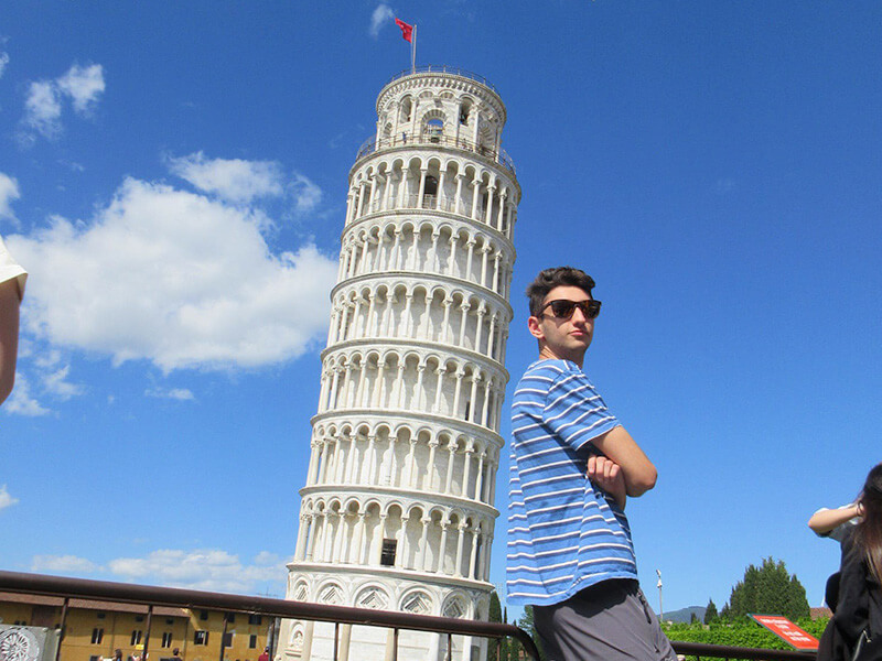 Honors Study Abroad students at the Coliseum