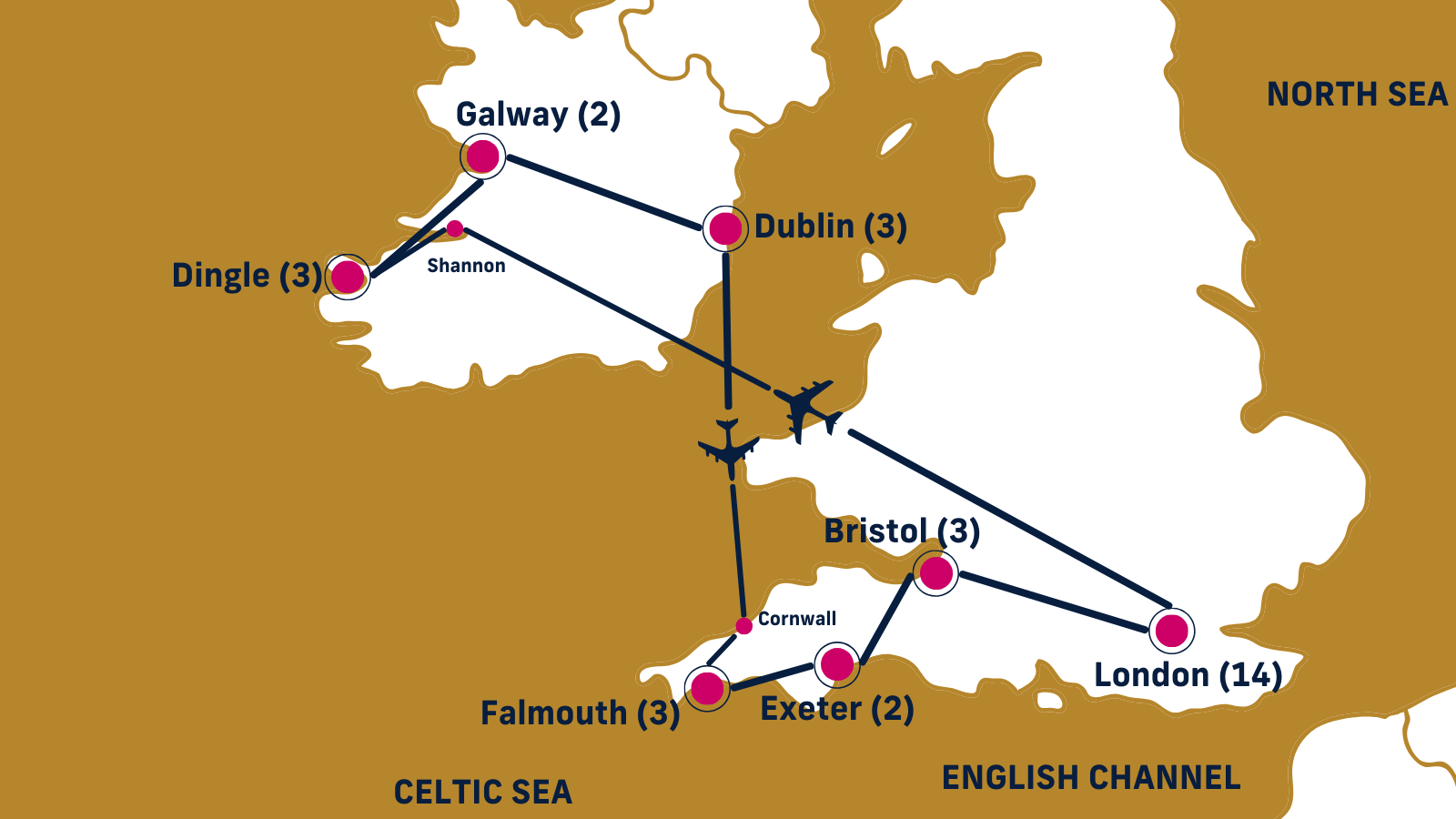 Map Location with visiting points