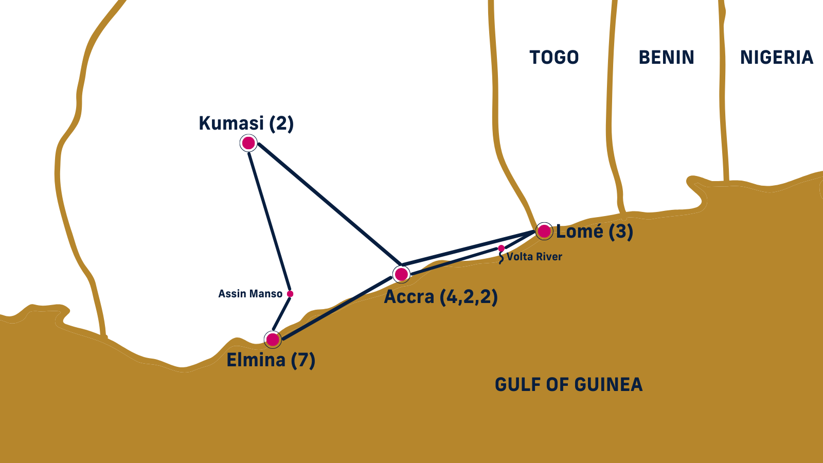Map Location with visiting points