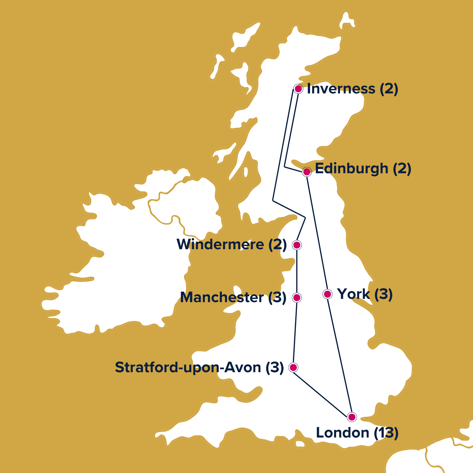 2027 UK Study Abroad Program Map